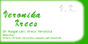 veronika krecs business card